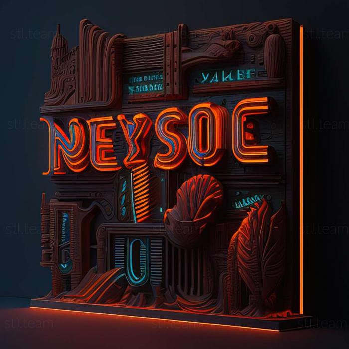 3D model Neon District game (STL)